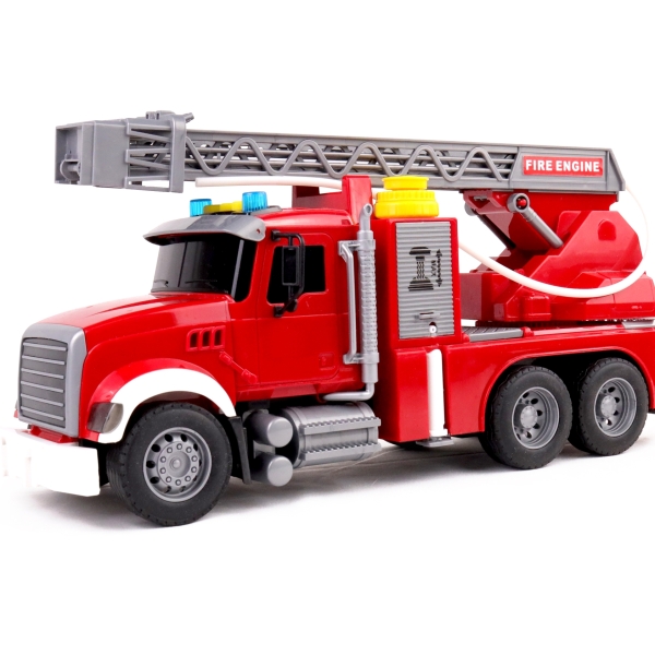 CAMION POMPIER LANCE A EAU - LUMINEUX - FRICTION