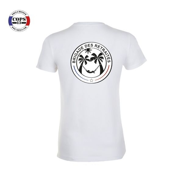 TEE SHIRT BRIGADE DES RETRAITES FEMME MODELE 2