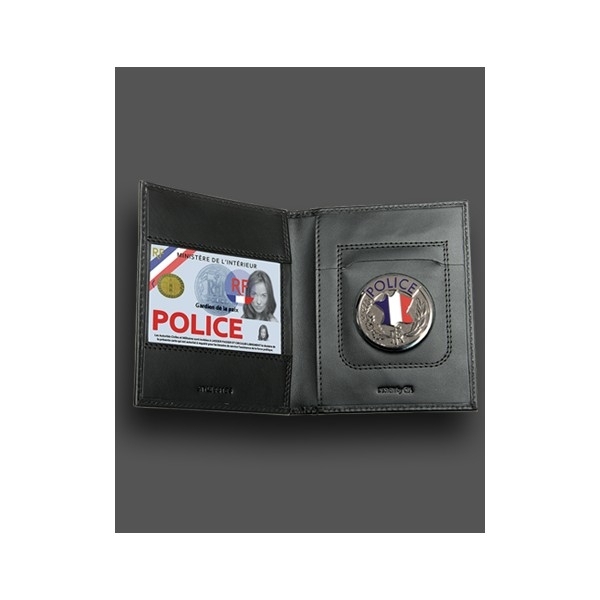 PORTE-CARTE FORCES DE L?ORDRE HORIZONTAL 2 VOLETS