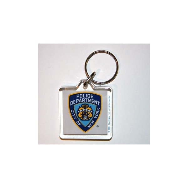 PORTE-CLES CARRE NYPD WHITE