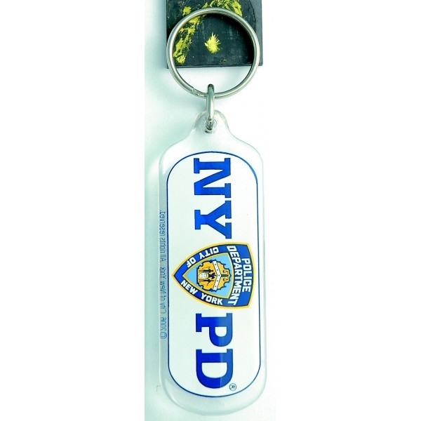 PORTE-CLES LONG NYPD WHITE