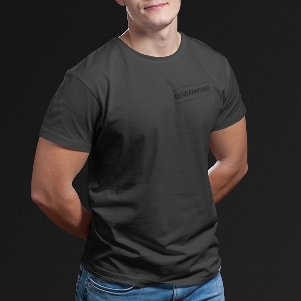 T-shirt Unisexe Gendarmerie Gris Foncé XS