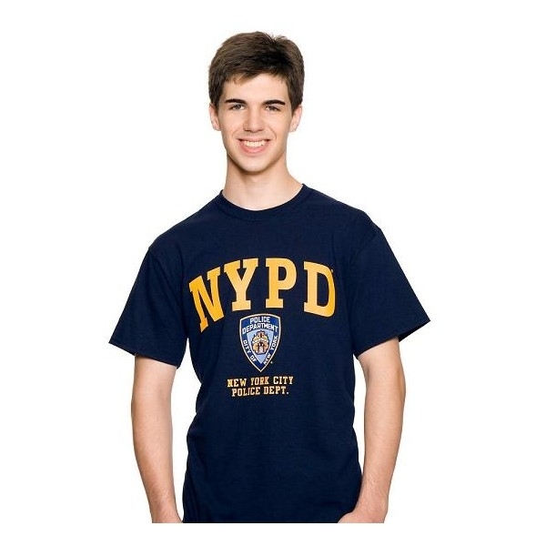 TEE-SHIRT NYPD NAVY - JAUNE