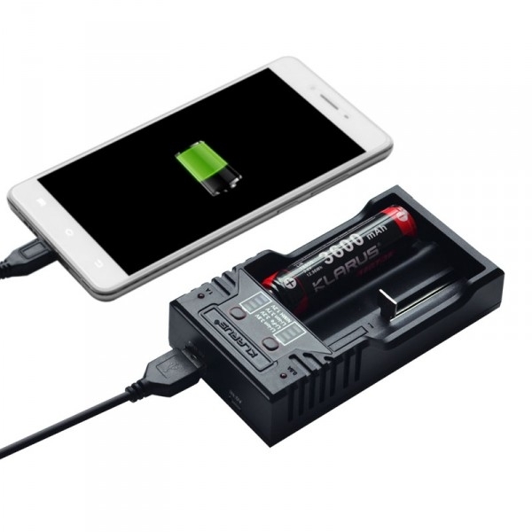 Chargeur Klarus pour 2 batteries rechargeables