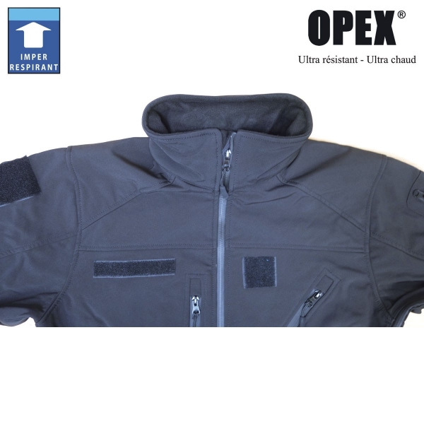 BLOUSON NOIR SOFTSHELL 3 COUCHES DINTEX