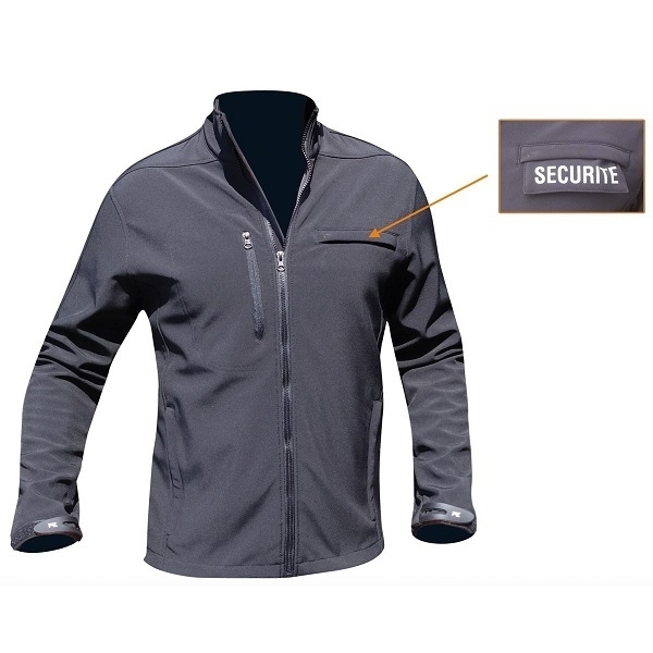 BLOUSON SECURITE NOIR SOFTSHELL 3 COUCHES DINTEX
