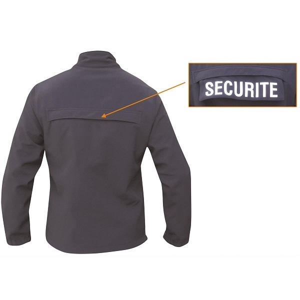 BLOUSON SECURITE NOIR SOFTSHELL 3 COUCHES DINTEX