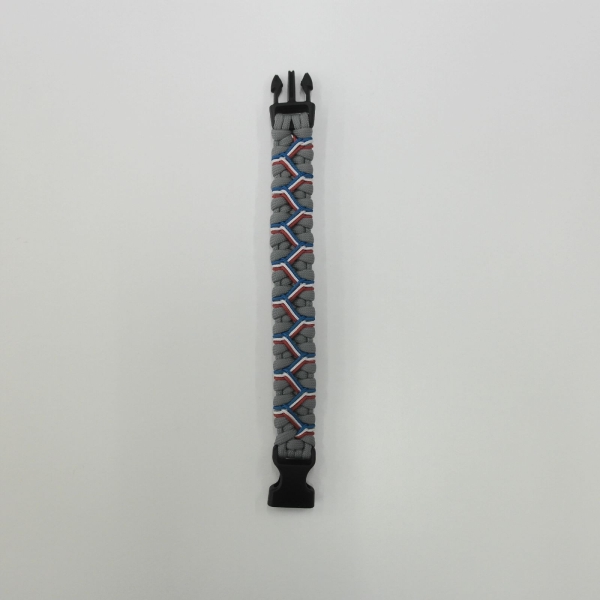 BRACELET FRANCE ZIG ZAG GRIS