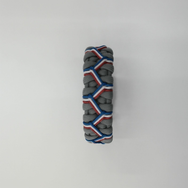 BRACELET FRANCE ZIG ZAG GRIS