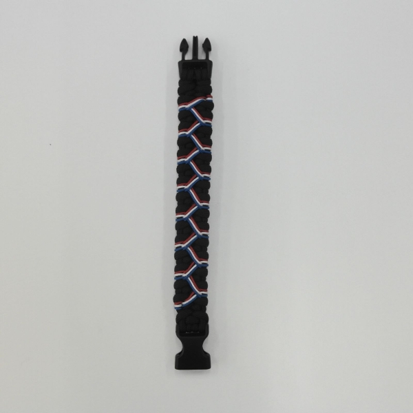 BRACELET FRANCE ZIG ZAG NOIR