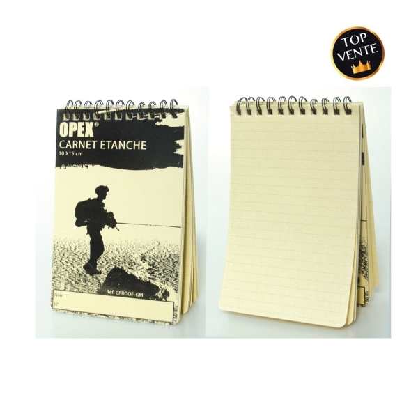 Carnet Etanche avec crayon Gt modèle