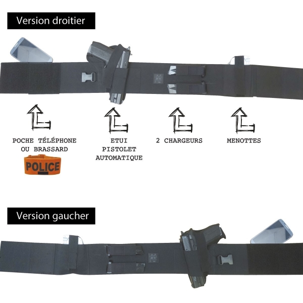 CEINTURE DISCRETE HOLSTER DROITIER