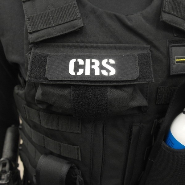 Bande CRS Cordura Noir - Reflekt White - 10*3 cm