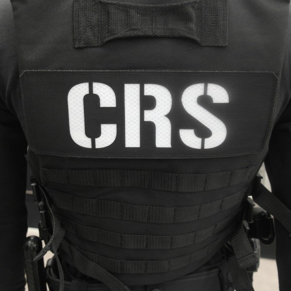 Bande CRS Cordura Noir - Reflekt White - 28*10 cm