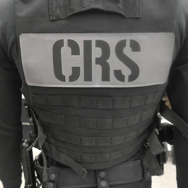 Bande CRS Cordura Gris - Noir - 28*10 cm