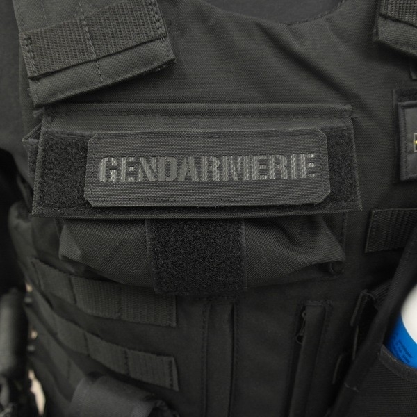 Bande Gendarmerie Cordura Noir - Noir - 10*3 cm