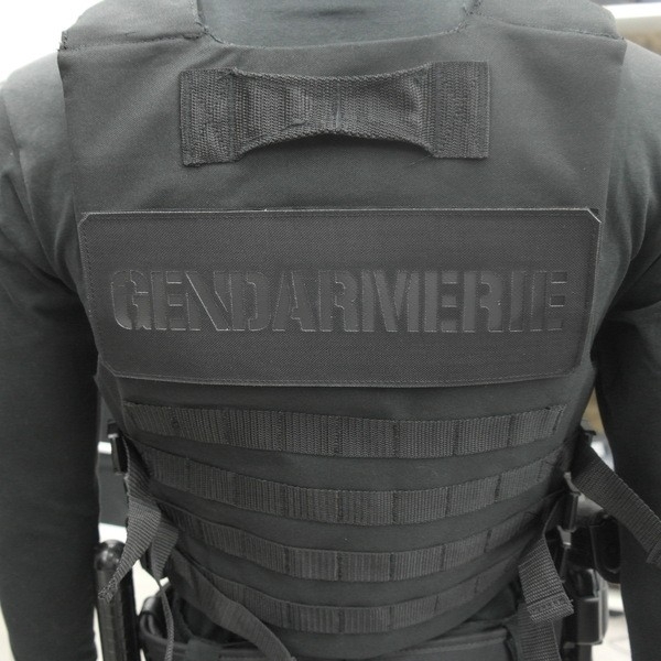 Bande Gendarmerie Cordura Noir - Noir - 28*10 cm