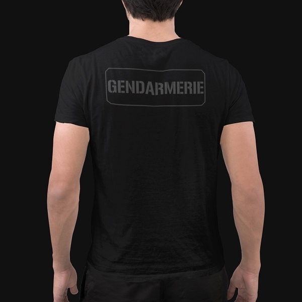 TEE SHIRT GENDARMERIE HOMME NOIR
