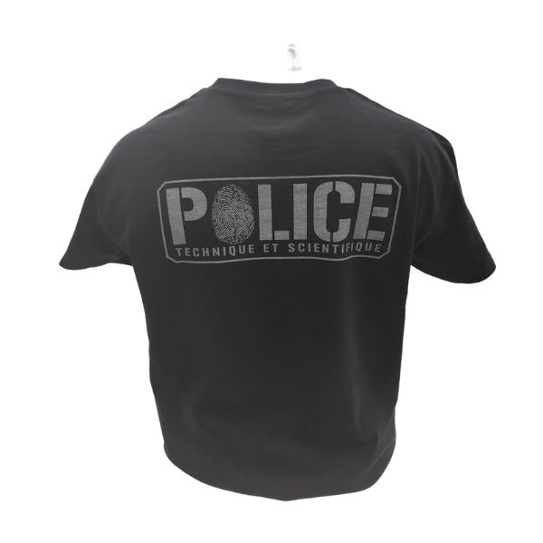 TEE SHIRT POLICE EMPREINTE NOIR