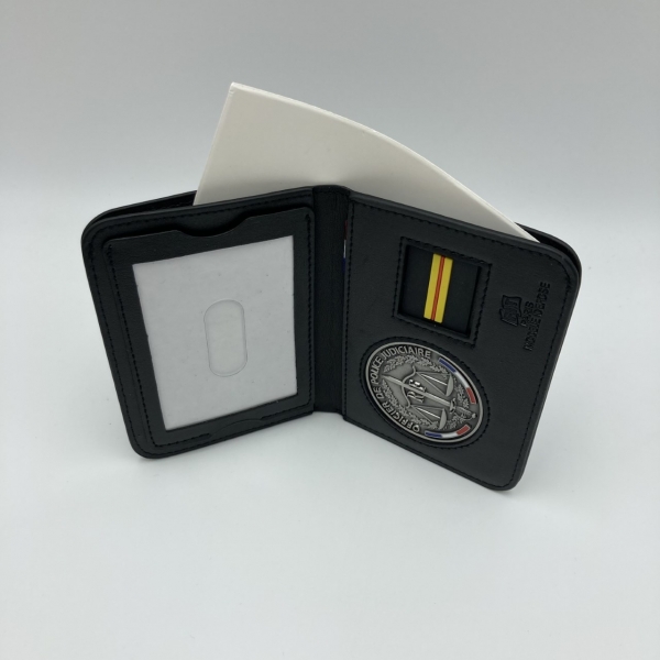 PORTE CARTE MEDAILLE OPJ + GRADE - 2 VOLETS BILLET