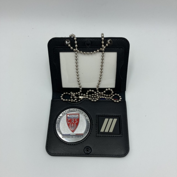 PORTE CARTE TOUR DE COU MEDAILLE CRS + GRADE