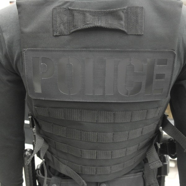 Bande Police Cordura Noir - Noir - 28*10 cm