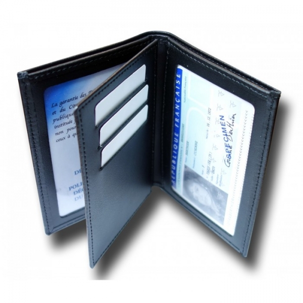 PORTE CARTE ADMINISTRATIF 3 VOLETS GRANDE CARTE + MEDAILLE