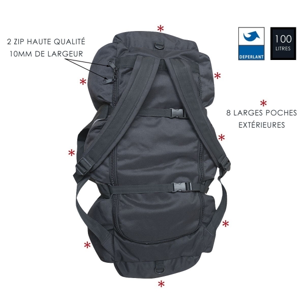 SAC COMMANDO OTAN 100 LITRES