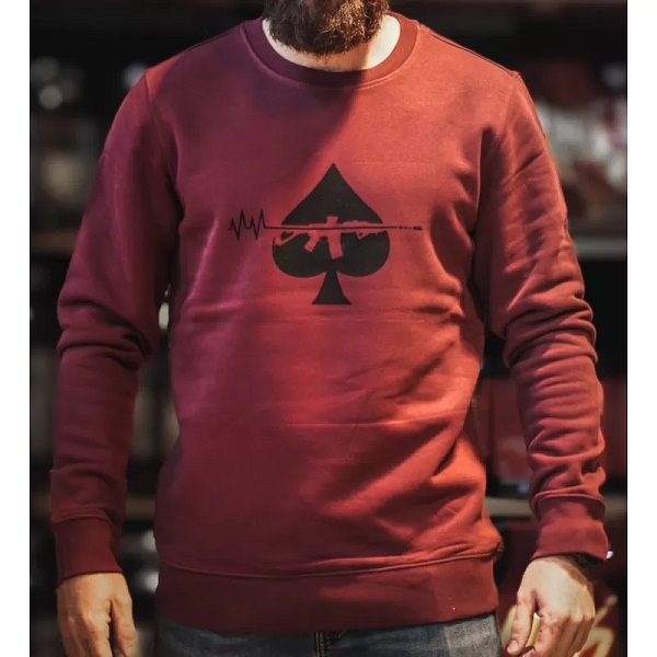 Sweat SPADE ATTACK Dark Cherry - Black