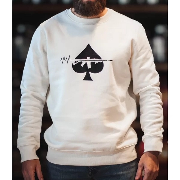 Sweat SPADE ATTACK Ivory - Black