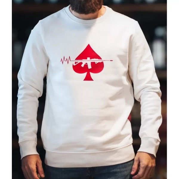 Sweat SPADE ATTACK Ivory - Red