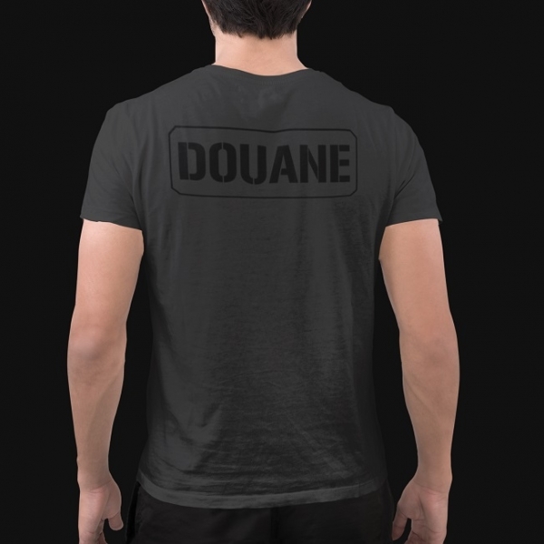 TEE SHIRT DOUANE GRIS FONCE HOMME